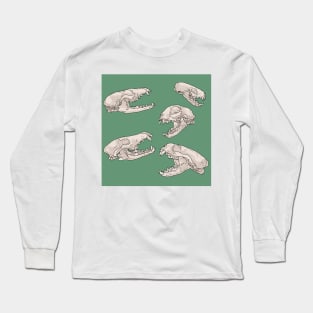 North American Predator Skulls Sage Long Sleeve T-Shirt